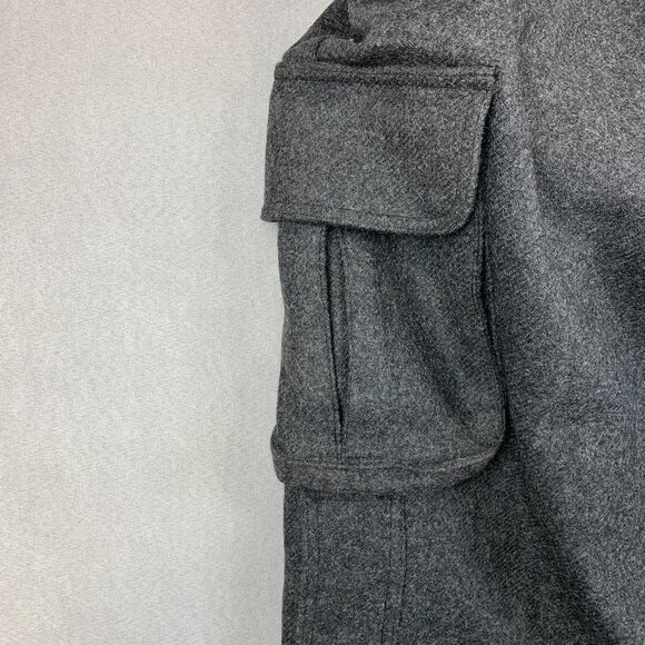 Vtg Cabelas Mens Wool Hunting Bibs 3XL Tall Gray Cargo Overalls Pants Dry Plus - Picture 3 of 15